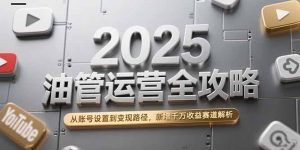 2025油管运营全攻略,从账号设置到变现路径,新增千万收益赛道解析-网创资源站