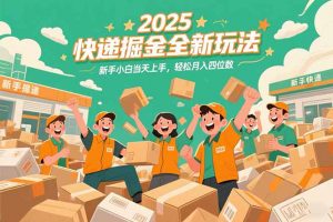2025快递掘金全新玩法，新手小白当天上手，轻松月入四位数！-网创资源站
