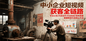 中小企业短视频获客全链路,平台认知/内容创作/抖加投放/矩阵搭建,精准引流核心方法-网创资源站