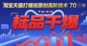 淘宝天猫打爆班原创高阶技术第70期:标品干爆-网创资源站