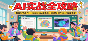 AI实战全攻略，包含GPT系列、Midjourney全流程、Stable Diffusion深度教学-网创资源站