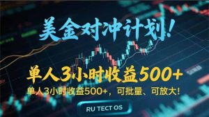 长久稳定的撸美金项目，平均3小时收入 500+，可公司实地考察实地操作！-网创资源站