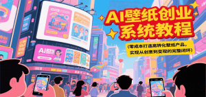 AI壁纸创业系统教程，零成本打造高转化壁纸产品，实现从创意到变现的完整闭环-网创资源站