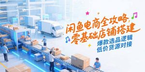 闲鱼电商全攻略,零基础店铺搭建,爆款选品逻辑,低价货源对接-网创资源站