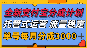 全新支付宝分成代运营，独家技术，收益稳定，单号月入3000＋-网创资源站