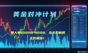 2025年最暴力项目“美金先登计划”最新最强对冲战法，每日实际收益1K-4K-网创资源站
