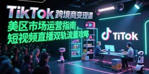 TikTok跨境电商变现课,美区市场运营指南,短视频直播双轨流量攻略-网创资源站