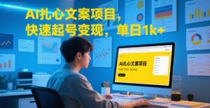 AI扎心文案项目，快速起号变现，单日1k+-网创资源站