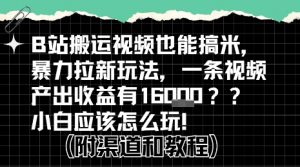b站掘金计划？搬运视频也能挣拉新的收益，小白应该怎么玩！-网创资源站