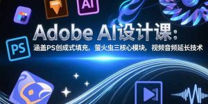 Adobe AI设计课：涵盖PS创成式填充，萤火虫三核心模块，视频音频延长技术-网创资源站