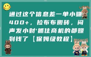 通过这个信息差一单小挣4张+，拉布布搬砖，闷声发小财抓住商机的都挣到钱了【保姆级教程】-网创资源站
