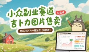 小众副业赛道 吉卜力图片售卖 单日2张+ AI一键生成【附教程】-网创资源站