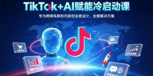 TikTok+AI赋能冷启动课：专为跨境电商和内容创业者设计，全套解决方案-网创资源站