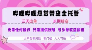 2025年B站风口带货项目 仅需提供账号 全程托管 轻松月入1w+-网创资源站