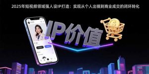 2025年短视频领域人设IP打造：实现从个人出镜到商业成交的闭环转化-网创资源站
