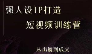 强人设ip打造课,8月最新5天短视频ip训练营,从出镜到成交-网创资源站