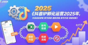 抖音IP孵化运营2025年，抖音底层逻辑-账号搭建-摄影剪辑-账号内容-规避违规-网创资源站