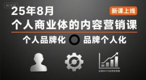 个人商业体的内容营销课25年8月，个人品牌化，品牌个人化，自媒体ip内容营销策略-网创资源站