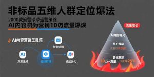 非标品五维人群定位法,2000款滚雪球运营策略,AI内容营销10万流量引爆-网创资源站