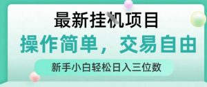 最新挂G项目，人人可上手，操作简单， 每天24小时自动运行轻松日入三位数【揭秘】-网创资源站