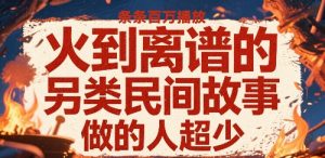 火到离谱的另类民间故事，条条百W播放，做的人超少-网创资源站