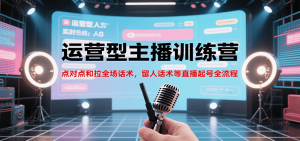 运营型主播训练营,点对点和拉全场话术,留人话术等直播起号全流程(更新8月)-网创资源站