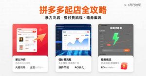 拼多多起店全攻略，暴力冷启，强付费流程，暗券截流，5-7月已验证的方法-网创资源站