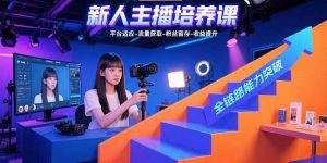 新人主播培养课：平台适应-流量获取-粉丝留存-收益提升 全链路能力突破-网创资源站