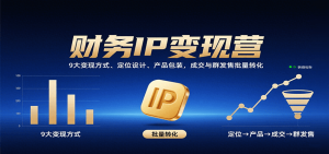 财务IP变现营：9大变现方式、定位设计、产品包装，成交与群发售批量转化-网创资源站