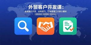 外贸客户开发课：涵盖客户开发、谈判技巧、订单管理三大核心模块-网创资源站