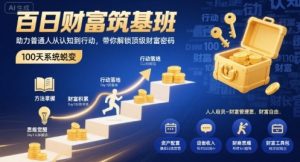 百日财富筑基班,助力普通人从认知到行动,带你解锁顶级财富密码-网创资源站