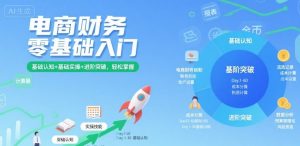 电商财务零基础入门,基础认知+基础实操+进阶突破,轻松掌握-网创资源站