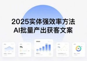 实体强效率方法：AI批量产出获客文案，2025年普通人拥抱AI，实现实体创收-网创资源站