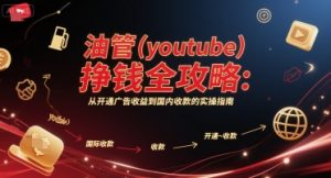 油管(youtube)挣钱全攻略:从开通广告收益到国内收款的实操指南(更新)-网创资源站