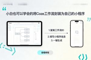 小白也可以学会的将coze工作流封装为自己的小程序-网创资源站