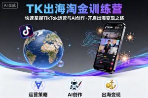 TK出海淘金训练营，助你快速掌握TikTok运营与AI创作，开启出海变现之路-网创资源站