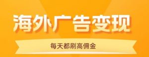 用手机看海外广告，每天10分钟，单机日入20+，无需养鸡，保姆级教程-网创资源站