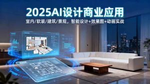 2025AI设计商业应用：室内/软装/建筑/景观，智能设计+效果图+动画实战-网创资源站