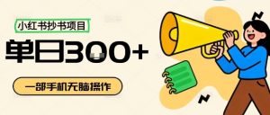 小红书抄书项目，无脑操作，一天3张-网创资源站