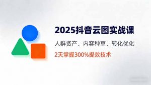 2025抖音云图实战课，人群资产、内容种草、转化优化，2天掌握300%提效技术-网创资源站