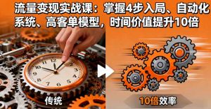 流量变现实战课：掌握4步入局、自动化系统、高客单模型，时间价值提升10倍-网创资源站