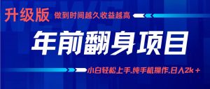 项目讲解年入百万：小白轻松上手，纯手机操作.日入2k+-网创资源站