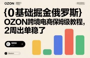 0基础掘金俄罗斯，OZON跨境电商保姆级教程，2周出单稳了-网创资源站
