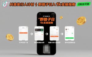 抖音发行人计划全新野路子玩法，随时随地，只要有手机，就能操作，日入1k+【揭秘】-网创资源站