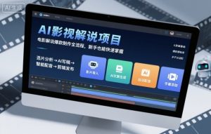 AI影视解说项目，电影解说爆款制作全流程，新手也能快速掌握-网创资源站