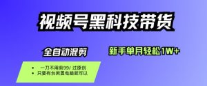 视频号黑科技短视频带货，新手一个月也1W+，纯搬运一刀不用剪，零投入【揭秘】-网创资源站