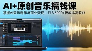 AI+原创音乐搞钱课：掌握AI音乐制作与商业变现，月入6000+低成本高收益-网创资源站