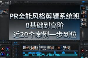 PR全能风格剪辑系统班，0基础到高阶，近20个案例一步到位-网创资源站