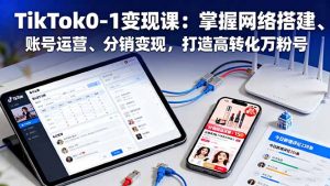 TikTok0-1变现课：掌握网络搭建、账号运营、分销变现，打造高转化万粉号-网创资源站