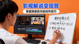 影视解说变现营:通过30+实战案例爆款内容创作技巧,掌握影视解说盈利密码-网创资源站